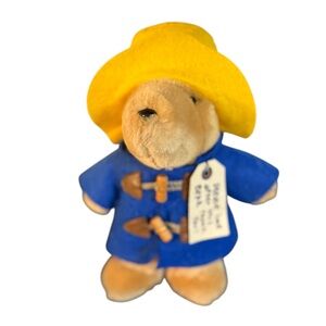 Vintage 90s Kids Gifts Sears Paddington Bear 10” Plush Doll Blue Felt Coat